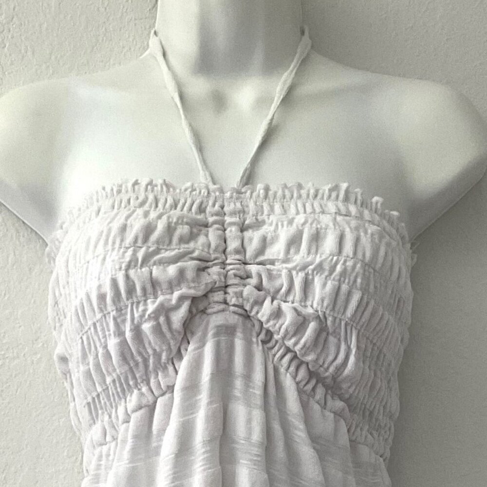 VINTAGE DEB Y2K RUCHED HALTER SWIM COVER-UP - Picture 5 of 16